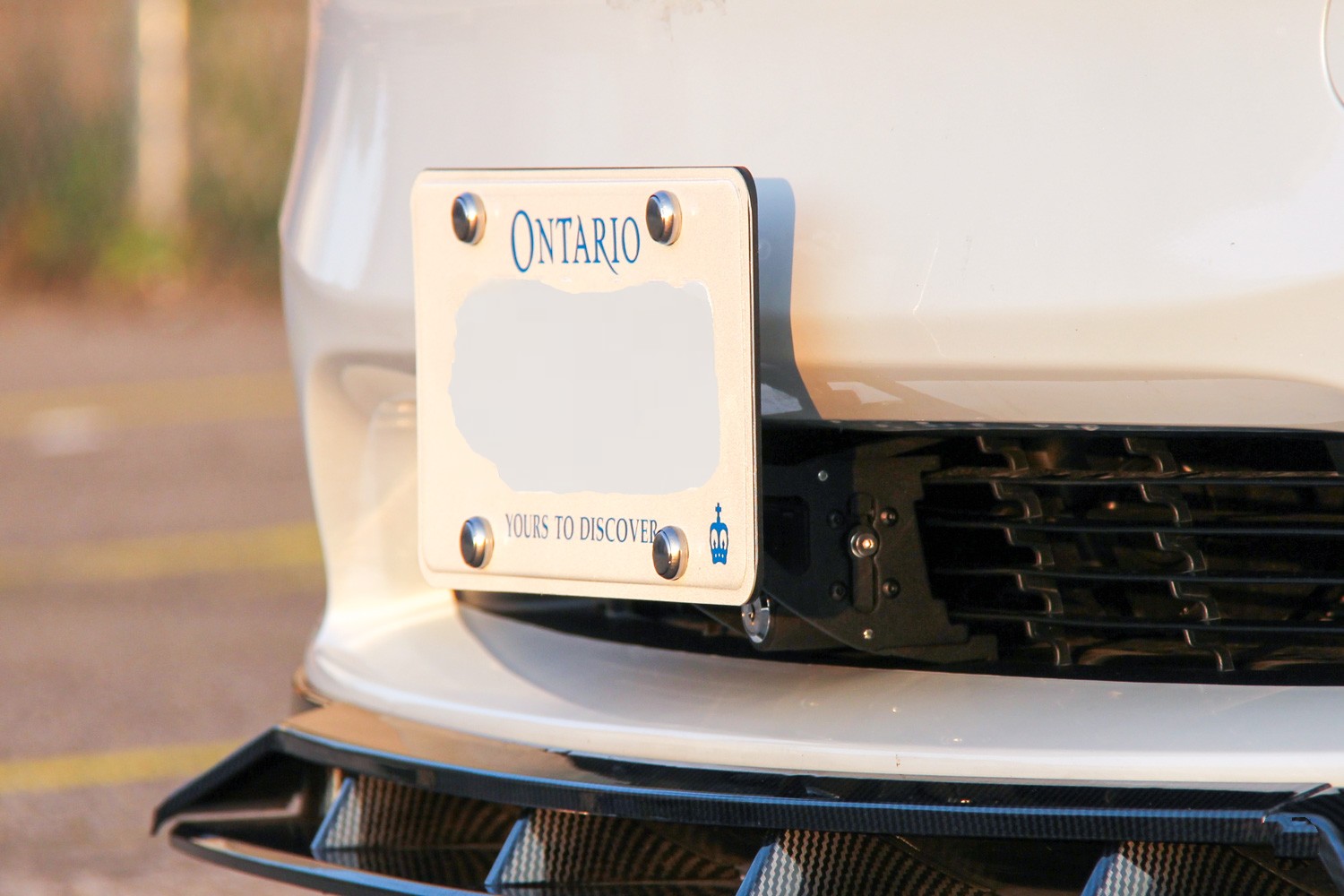 Removable front licence plate for model Y