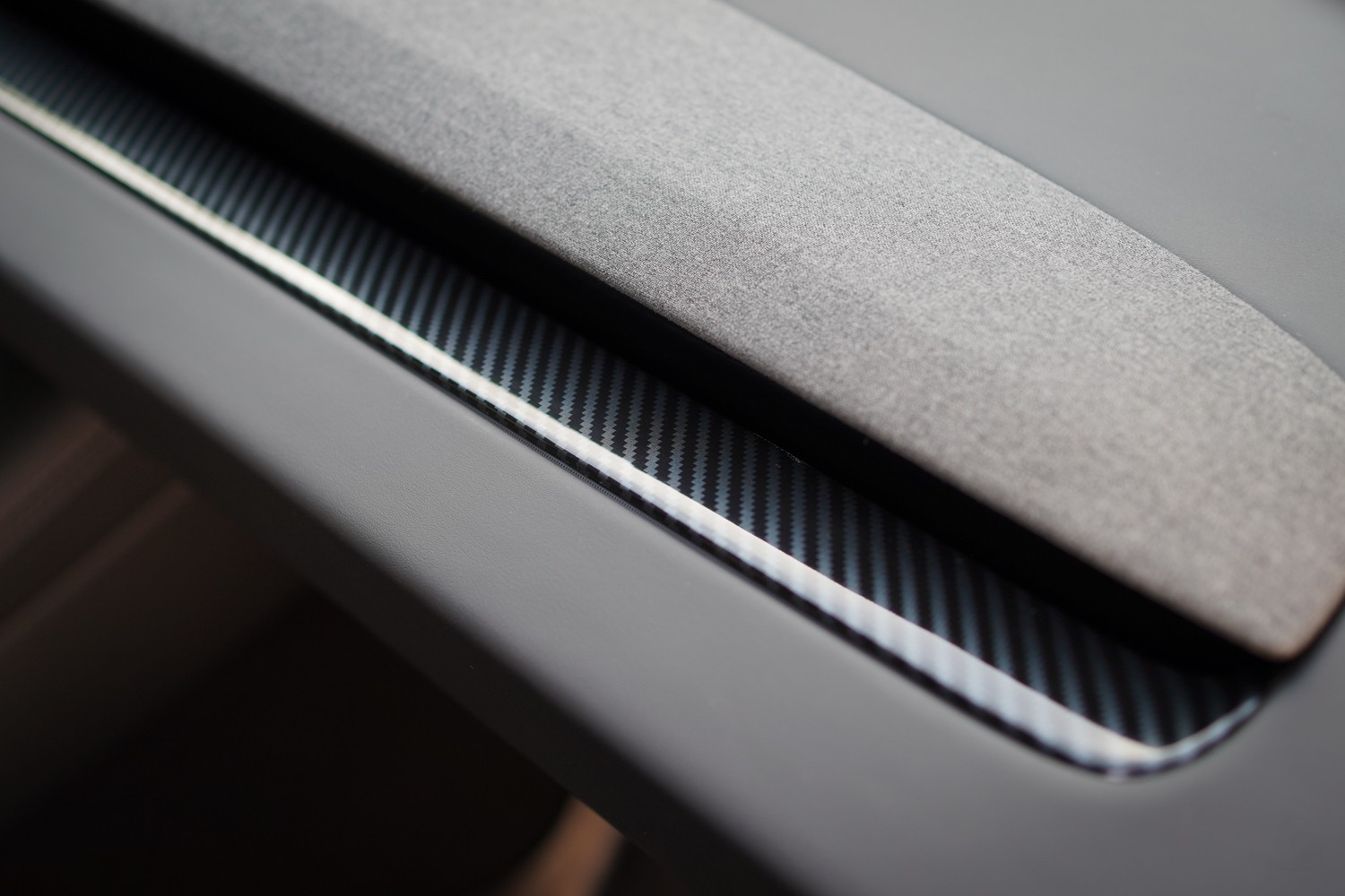 Model 3 Gloss Carbon Fiber Dash Trim Cover - Image 3
